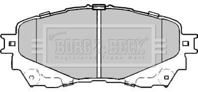 BORG & BECK Комплект тормозных колодок, дисковый тормоз BBP2411